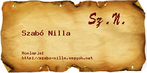 Szabó Nilla névjegykártya